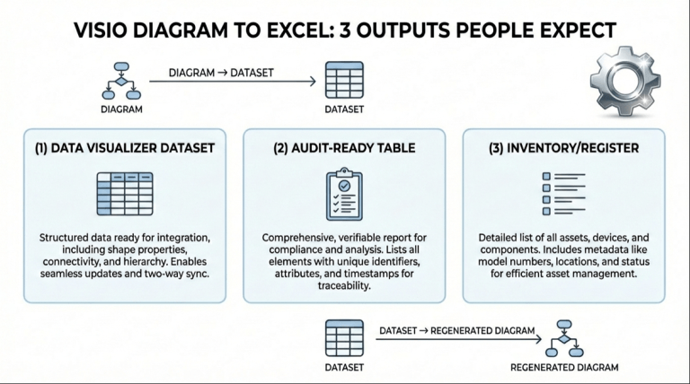 Visio Diagram to Excel – What People Mean (and the Fastest Fix)
